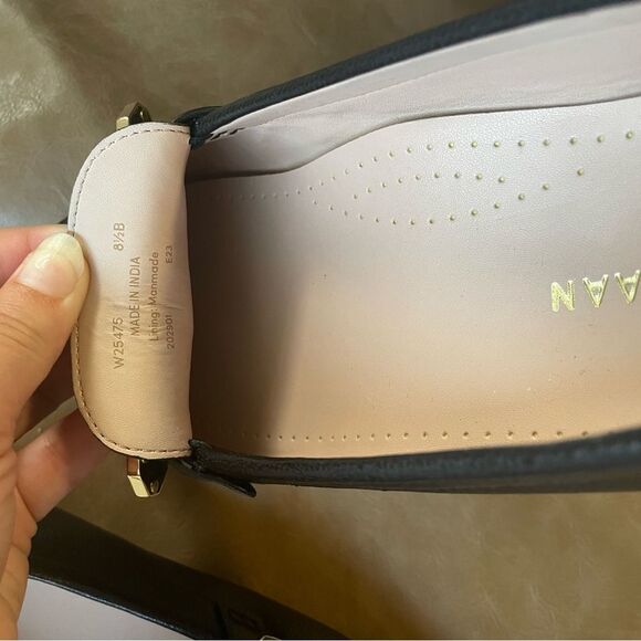 Cole Haan Women's Evelyn Bow Driver Black Leather Loafers Size 8.5B - Picture 9 of 10